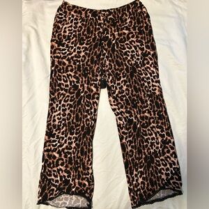 Soma Leopard print pajama set (top Medium, pants Small)